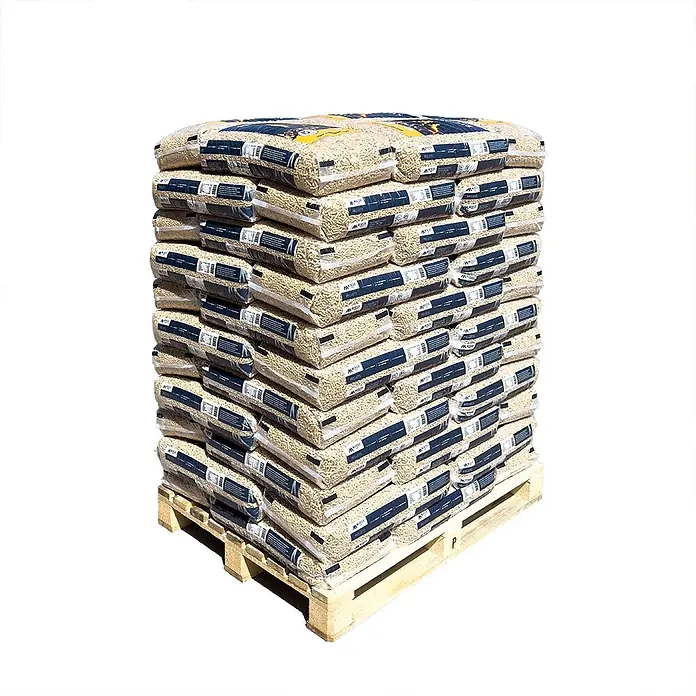 HOLZBRX Holzpellets Nadelholz, 6 mm, 66 Säcke à 15 kg, 990 kg netto