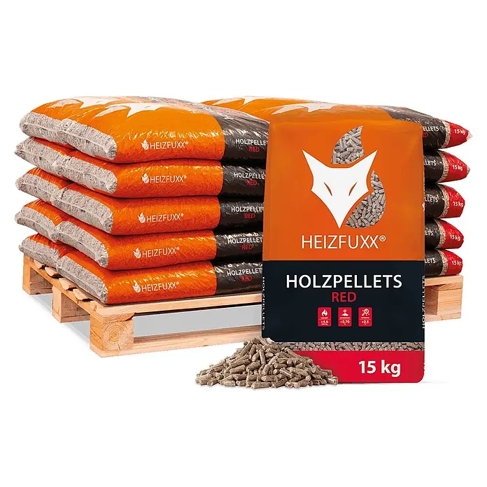 Heizfuxx Red Holzpellets Hartholz, 20 Säcke à 15 kg, 300 kg Palette